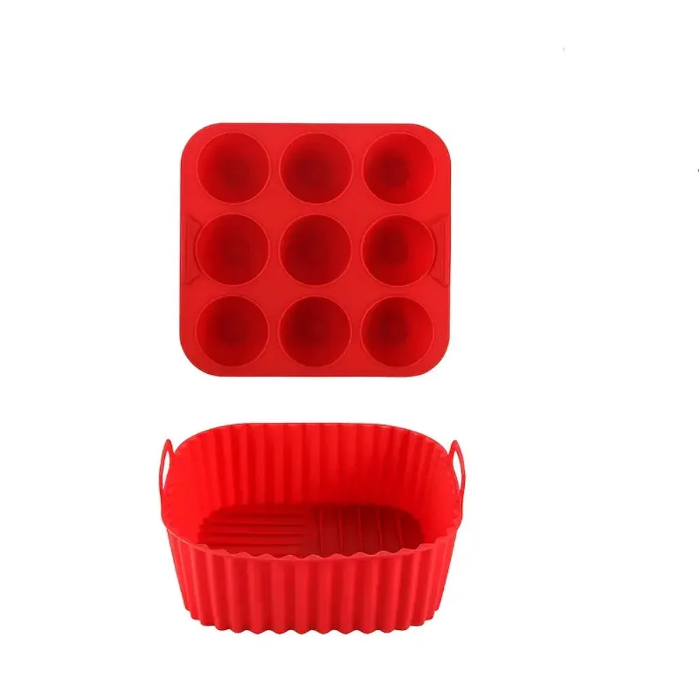 Forma de silicone reutilizável para Air Fryer