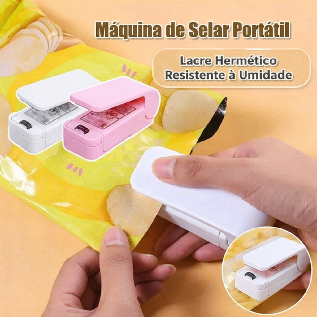 Mini seladora de embalagens térmica portátil