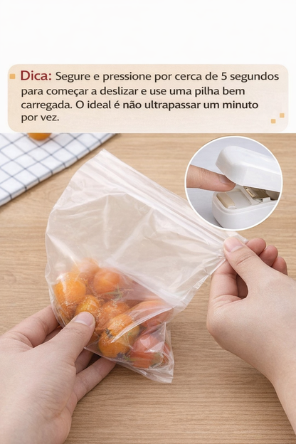 Mini seladora de embalagens térmica portátil