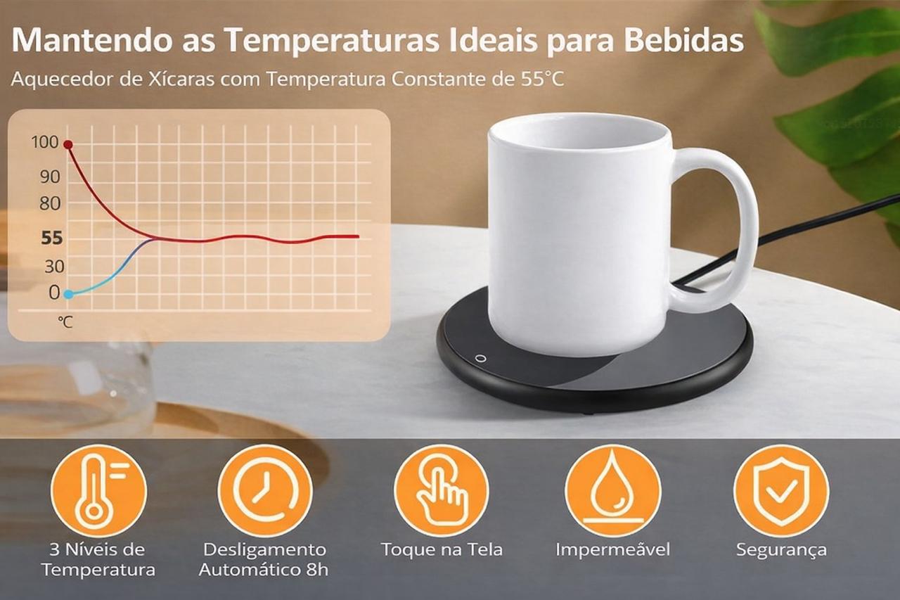 Aquecedor de caneca USB